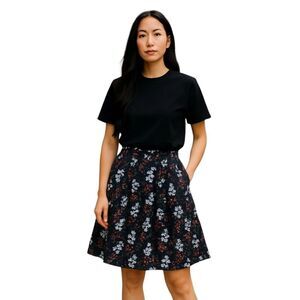 Brooks Brothers Navy Blue Pleated A-Line Skirt Size 2